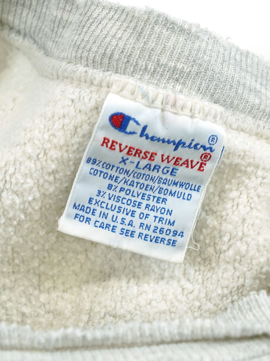 90's 刺繍タグ チャンピオンRW ''CENTRAL MICHIGAN'' グレー 表記(XL) USA製