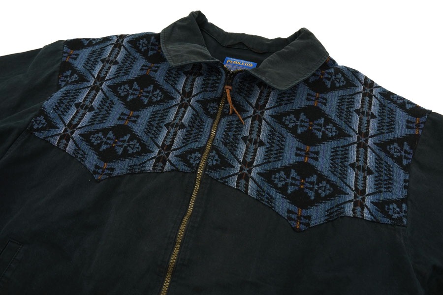 PENDLETON HIGH GRADE WESTERN WEAR COTTON JACKET BLACK (SIZE.XX