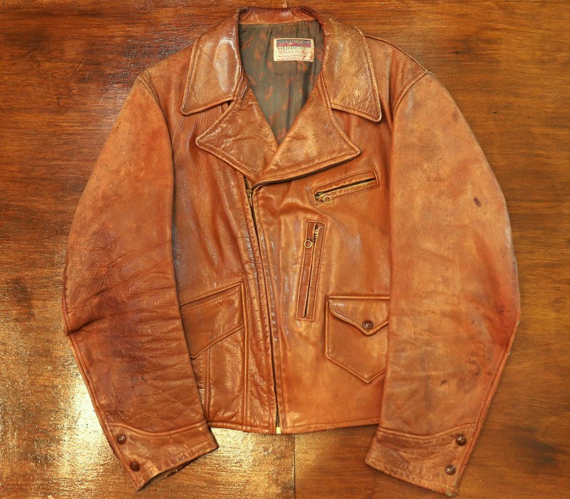 1940's 40s Leather Jacket レザージャケット 40's】French Vintage Leather Cyclist Jacket