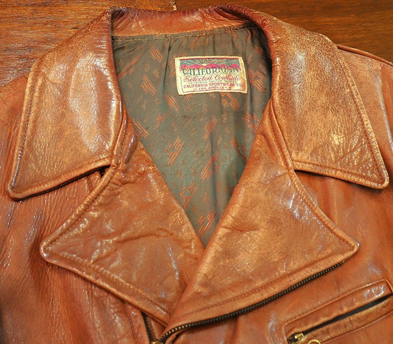 1940s LEATHER JACKET , Size 42