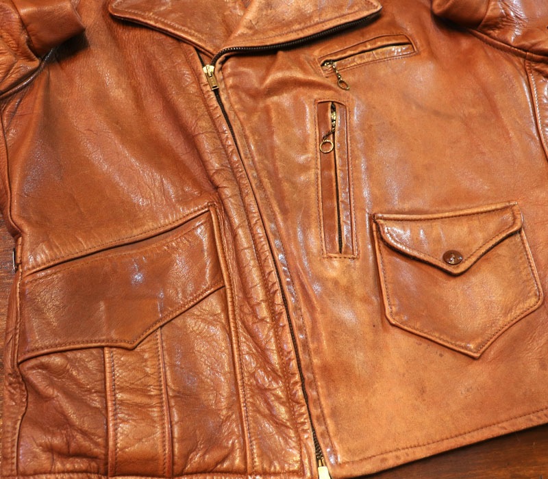 1940s LEATHER JACKET , Size 42