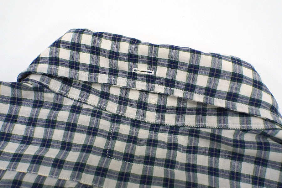 60's Fox Ltd. チェック柄 3点留め B.D.ロングスリーブシャツ マチ付き 実寸(16 1/2位)