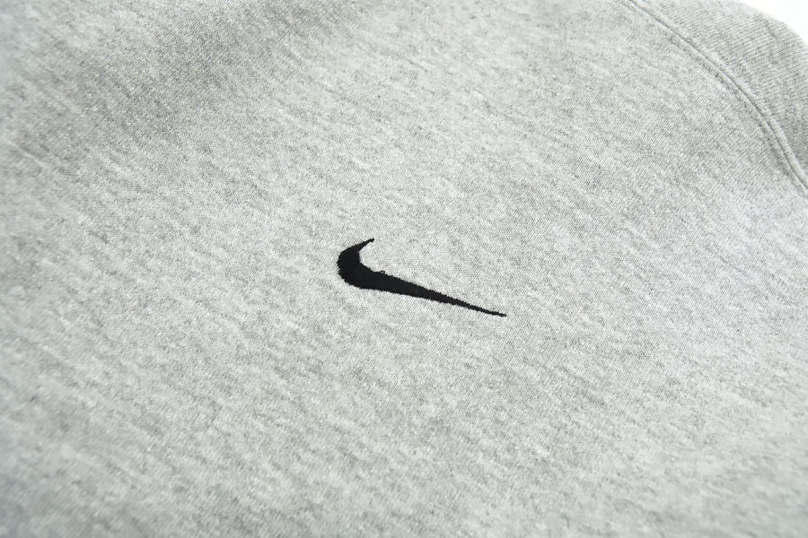 90's NIKE ワンポイントスウォッシュロゴ スウェットパーカ 杢グレー