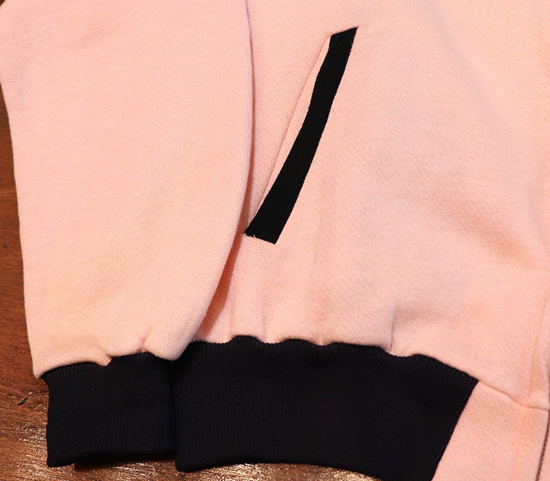 1950s VINTAGE SWEAT , PINK x BLACK , Size L
