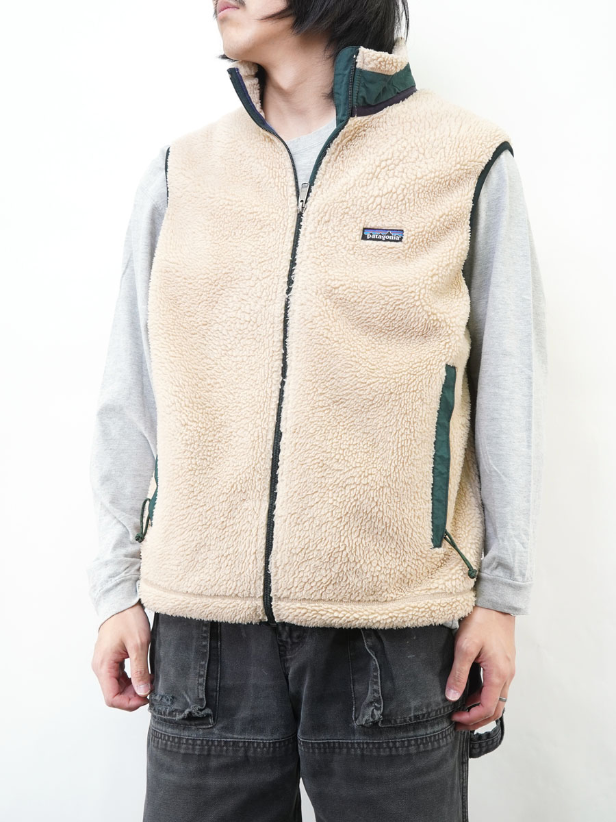 97 パタゴニア レトロXベスト ナチュラル/ハンター 表記(L) USA製