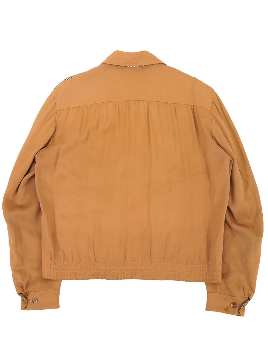 50's Casualcraft Sportswear 千鳥格子切り替え レーヨンギャバ