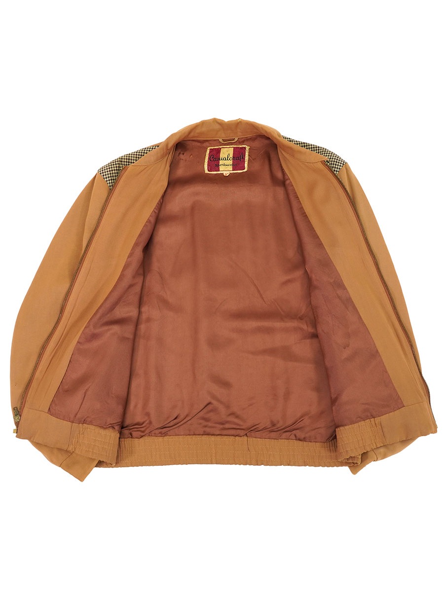 50's Casualcraft Sportswear 千鳥格子切り替え レーヨンギャバ