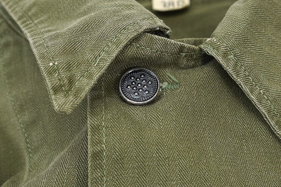 早いもの勝ち表記38 L-XLワンウォッシュ M-43 HBT 13スター 40's U.S.ARMY M-43 HBTジャケット 13スターボタン 表記(38R