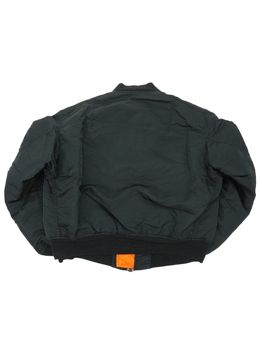 USA製 ALPHA INDUSTRIES MA-1 フライトジャケット ブラック 表記(LARGE
