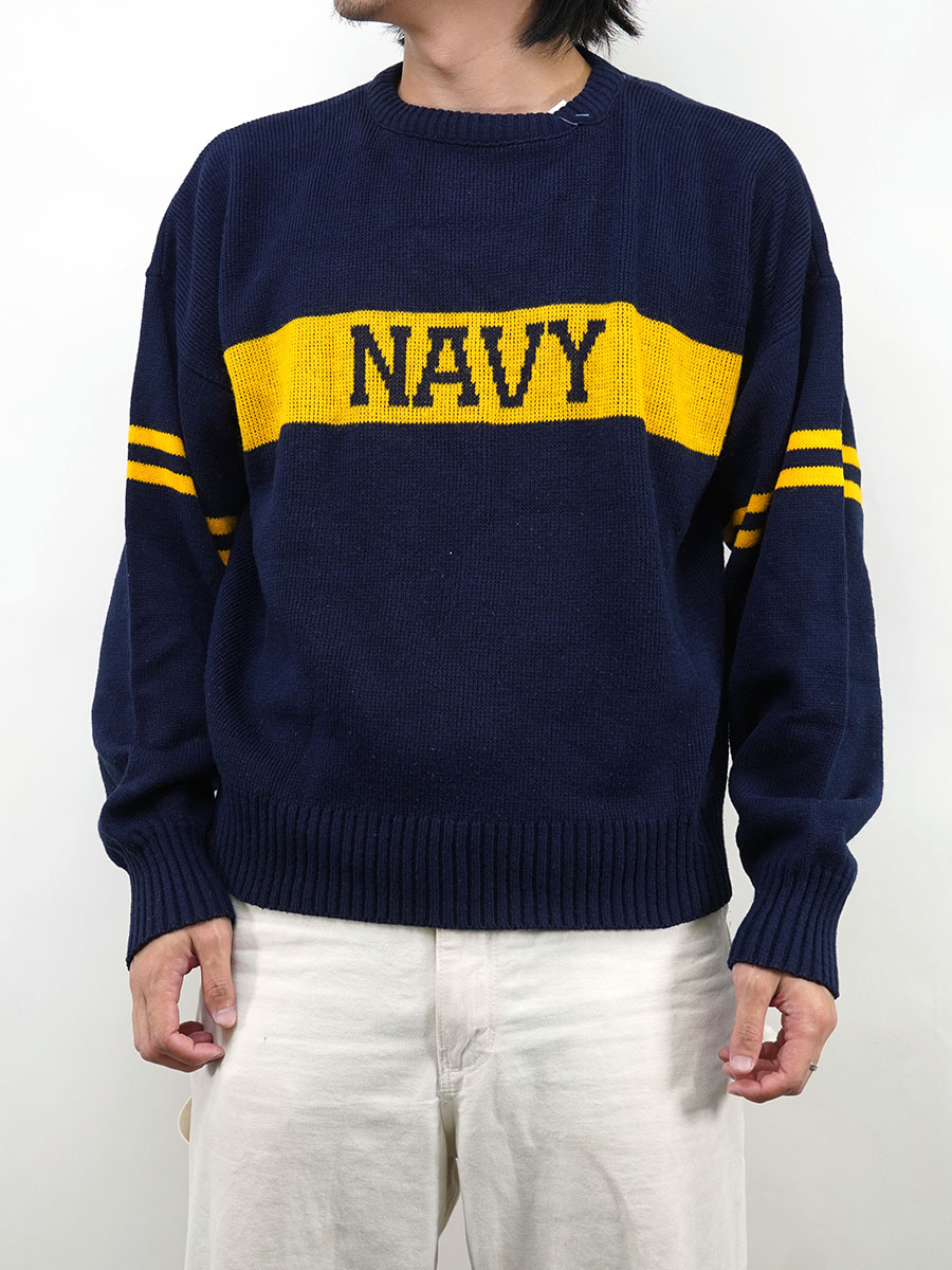 90's McBriar ''NAVY'' ニットセーター ネイビー 表記(XXL) USA