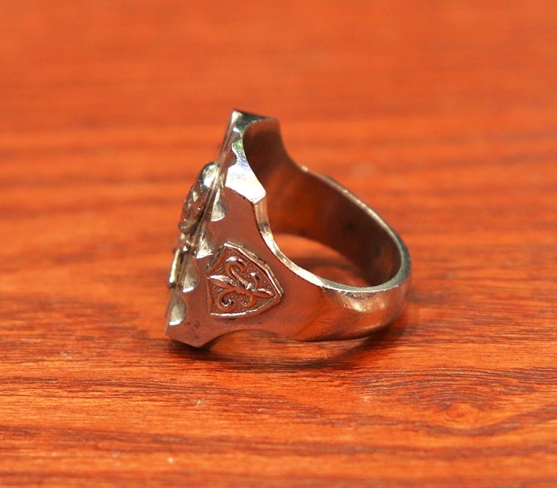 1940s MEXICAN BIKER RING , SKULL No68 , Size 18号