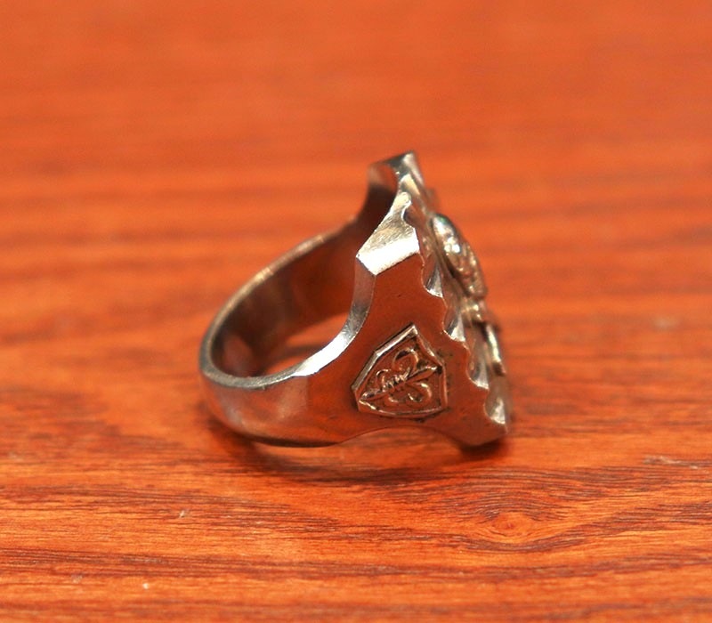 1940s MEXICAN BIKER RING , SKULL No68 , Size 18号