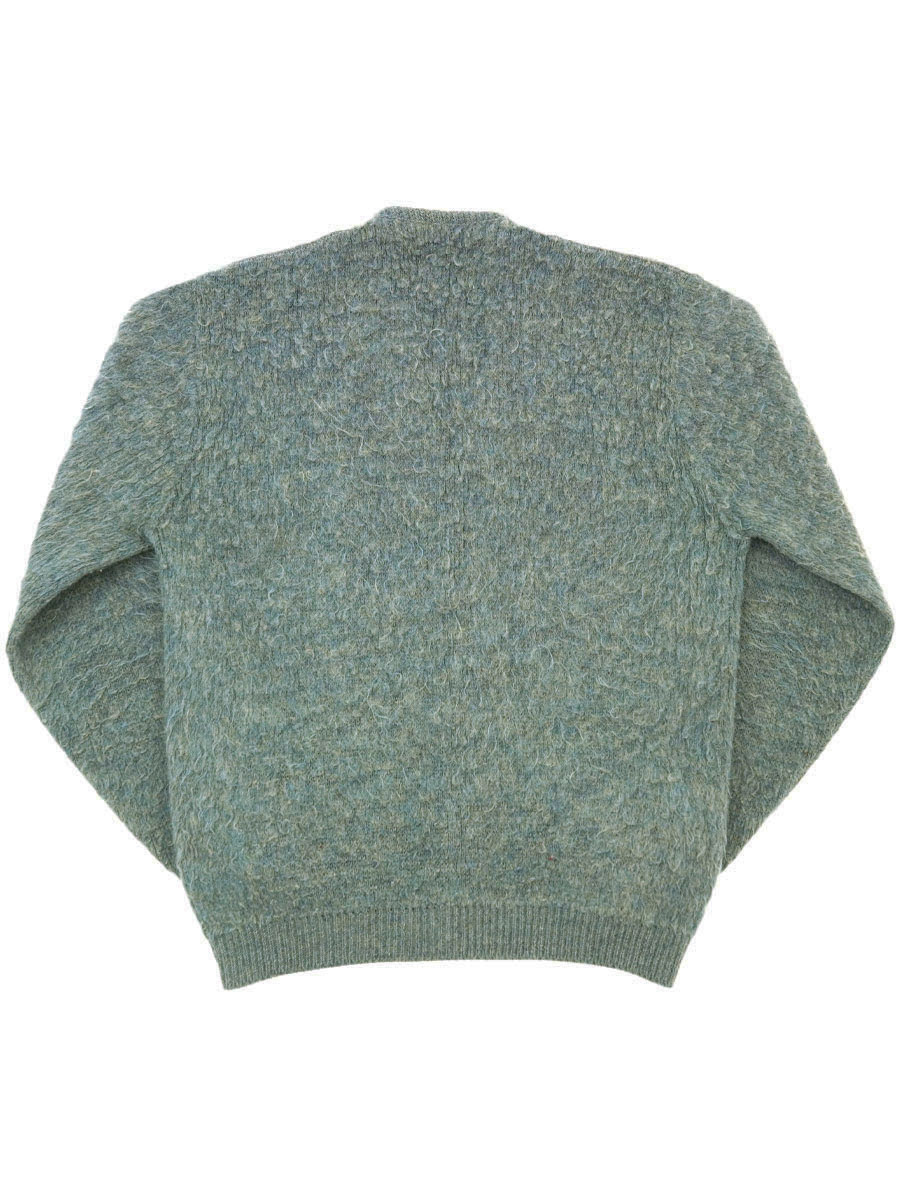 60's～ グリーンベース ミックスカラー ウールxモヘア ニット