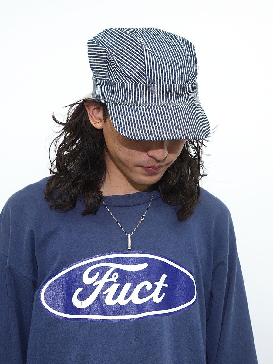 70's～ ヒッコリーストライプ ワークキャップ 表記(M) | NEW ITEM