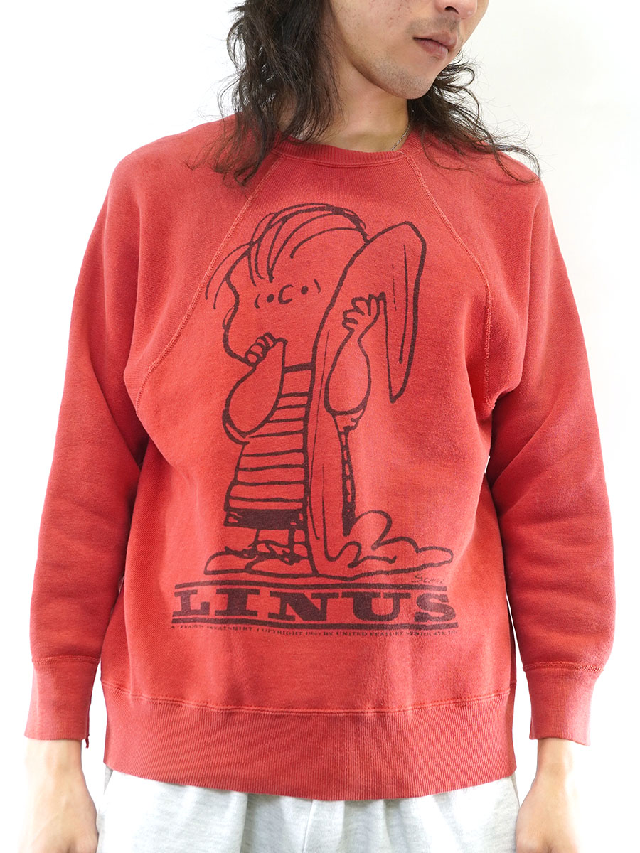 60s spruce スウェット　ライナス 60's SPRUCE ''ライナス'' 両面染み込みプリント ラグランスウェット