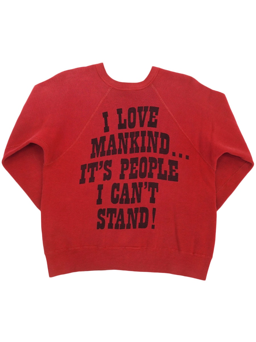 60's SPRUCE ''ライナス'' 両面染み込みプリント ラグランスウェット