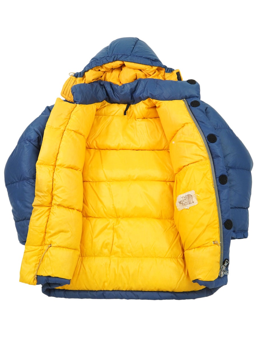70's 茶タグ THE NORTH FACE フード付き リップストップ ダウン