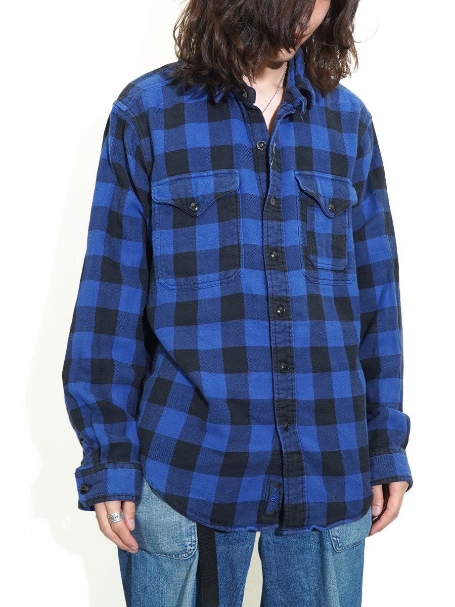 Ralph Lauren 青黒チェック シャツジャケット POLO RALPH LAUREN - ポロ ラルフローレン カジュアルシャツ