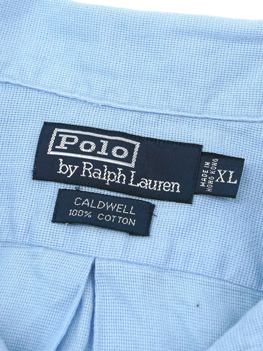 RALPH LAUREN CALDWELL 100% COTTON SHORT SLEEVE LOOP COLLAR SHIRT
