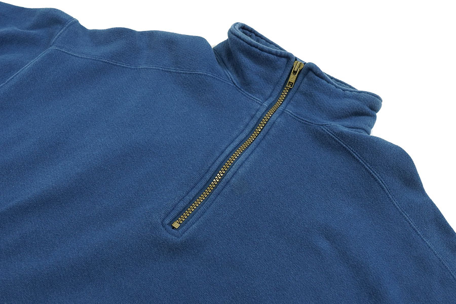 RUSSELL ATHLETIC USA製 スウェット ブランク ハーフジップ 90's RUSSELL ATHLETIC ハーフジップ ライン入りスウェット 黒