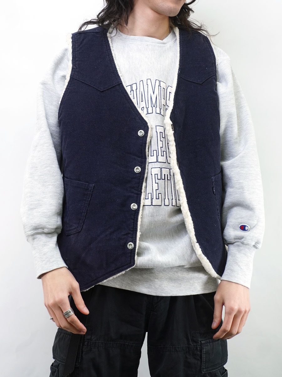 70's Levi's 60606 コーデュロイボアベスト ネイビー 表記(L) | すべて
