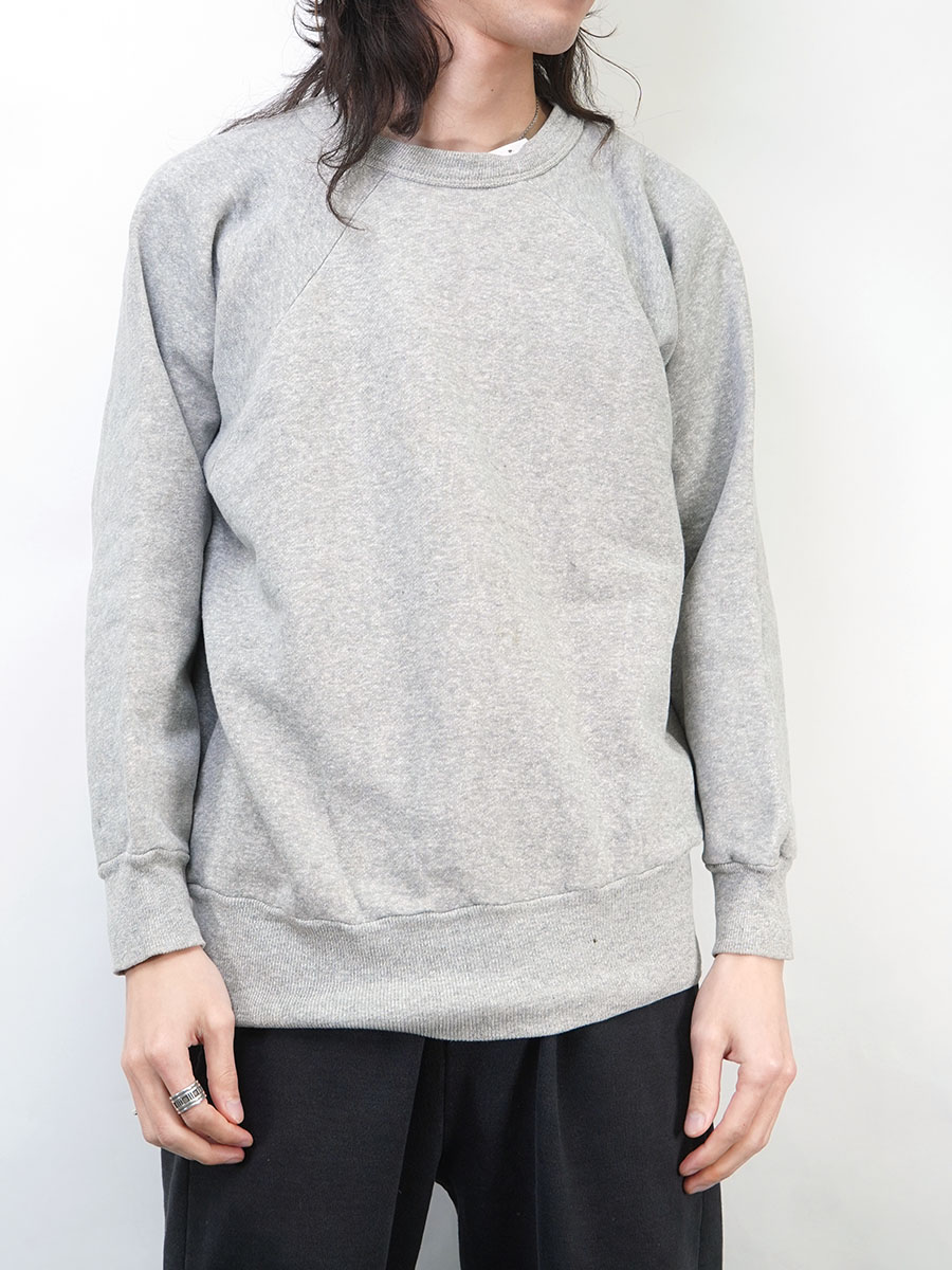 60's Healthknit 無地 ラグランスリーブスウェット グレー 表記(L