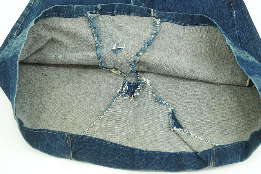 70'S LEVI'S 501 BIG E CUSTOM DENIM SKIRT (APPROX.W30)