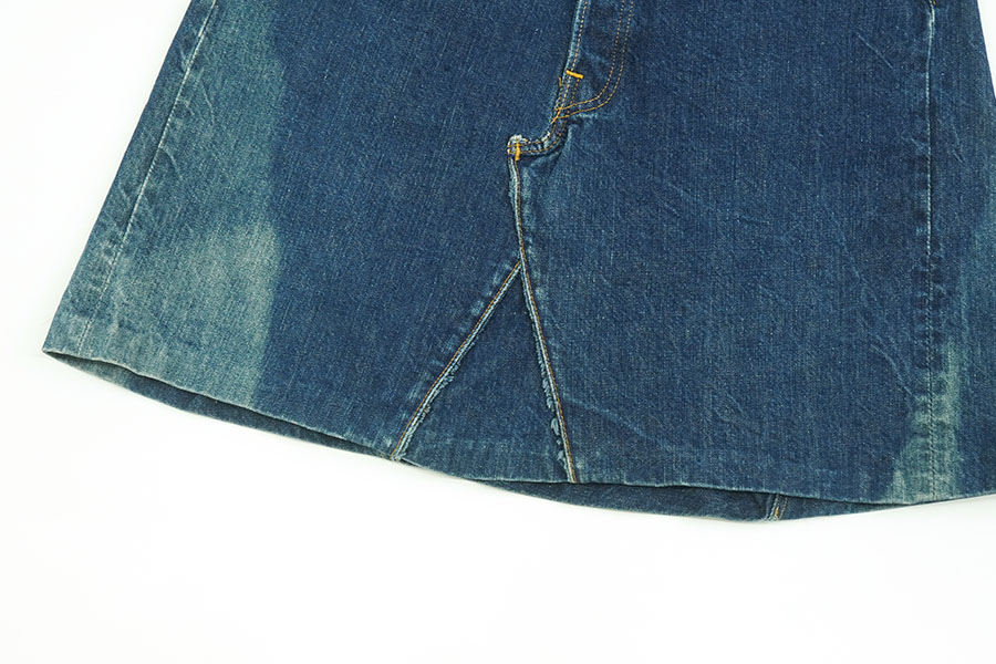 70'S LEVI'S 501 BIG E CUSTOM DENIM SKIRT (APPROX.W30)