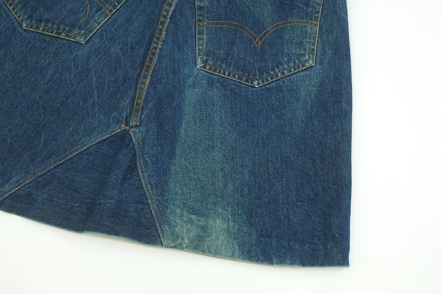 70'S LEVI'S 501 BIG E CUSTOM DENIM SKIRT (APPROX.W30)