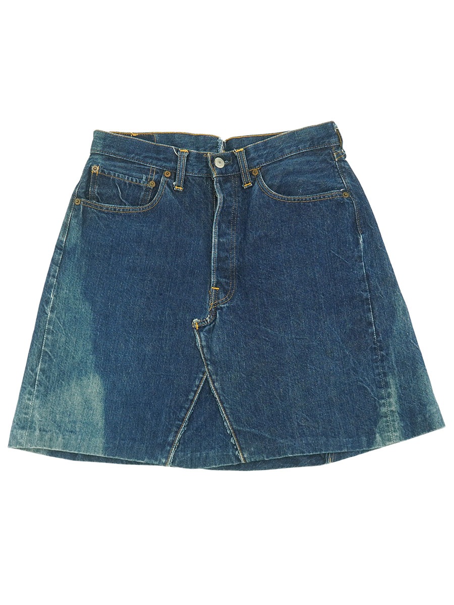 70'S LEVI'S 501 BIG E CUSTOM DENIM SKIRT (APPROX.W30)