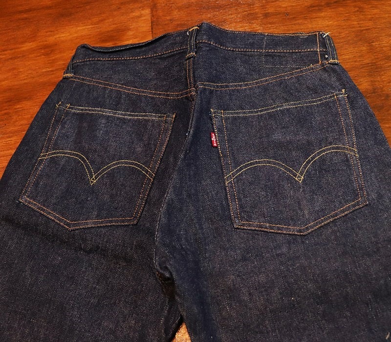 1950s LEVIS 501ZXX LEATHER , NO WSH , Size W30 L30