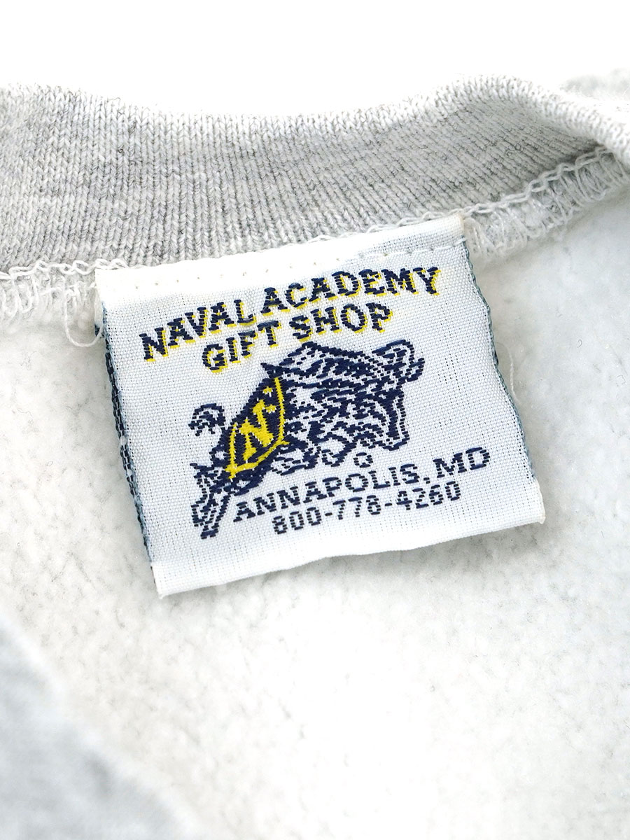 90's NAVAL ACADEMY ''NAVY'' RWタイプ スウェット グレー 実寸(L位) USA製