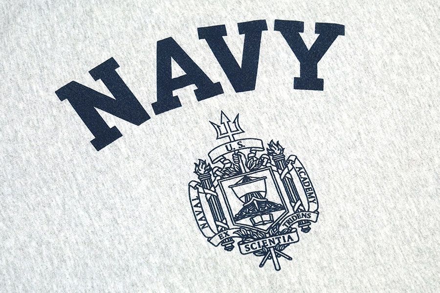 90's NAVAL ACADEMY ''NAVY'' RWタイプ スウェット グレー 実寸(L位) USA製