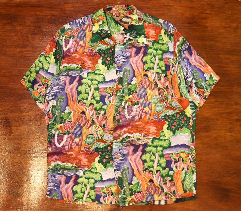 1950s HAWAIIAN SHIRT , SAVAGE , Size  M