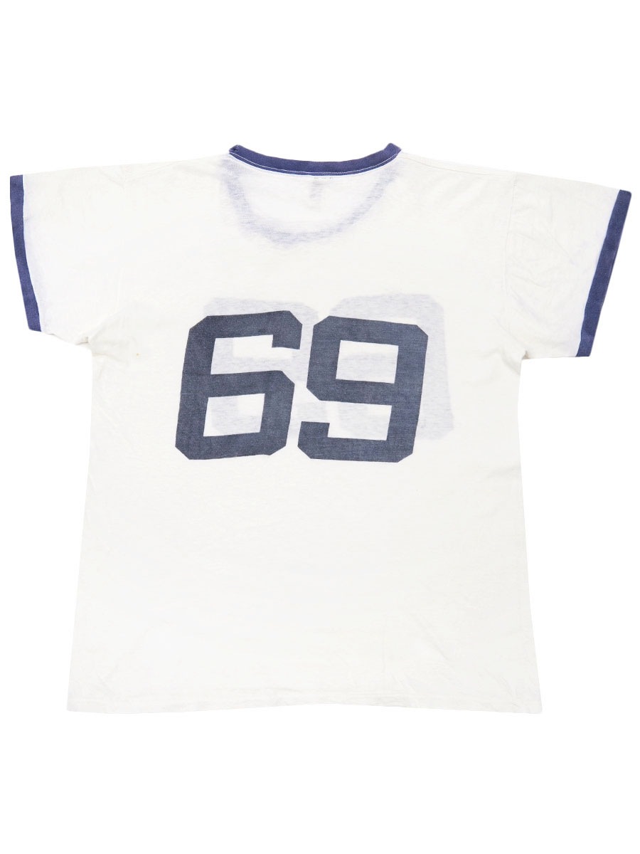60's～ Athco Sportswear #69 染み込みプリント リンガーTシャツ 表記