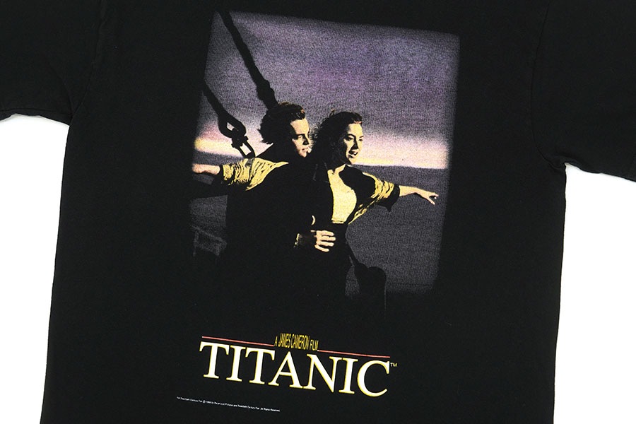 90's ''TITANIC'' ムービーTシャツ ブラック 実寸(L位) | すべて