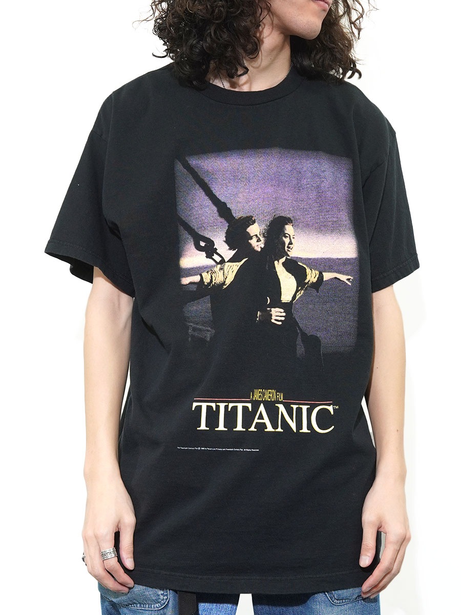 本物 Titanic Promo Tee タイタニック 黒 Tシャツ ムービーT Titanic Promo Tee L タイタニック Tシャツ ムービーT 黒