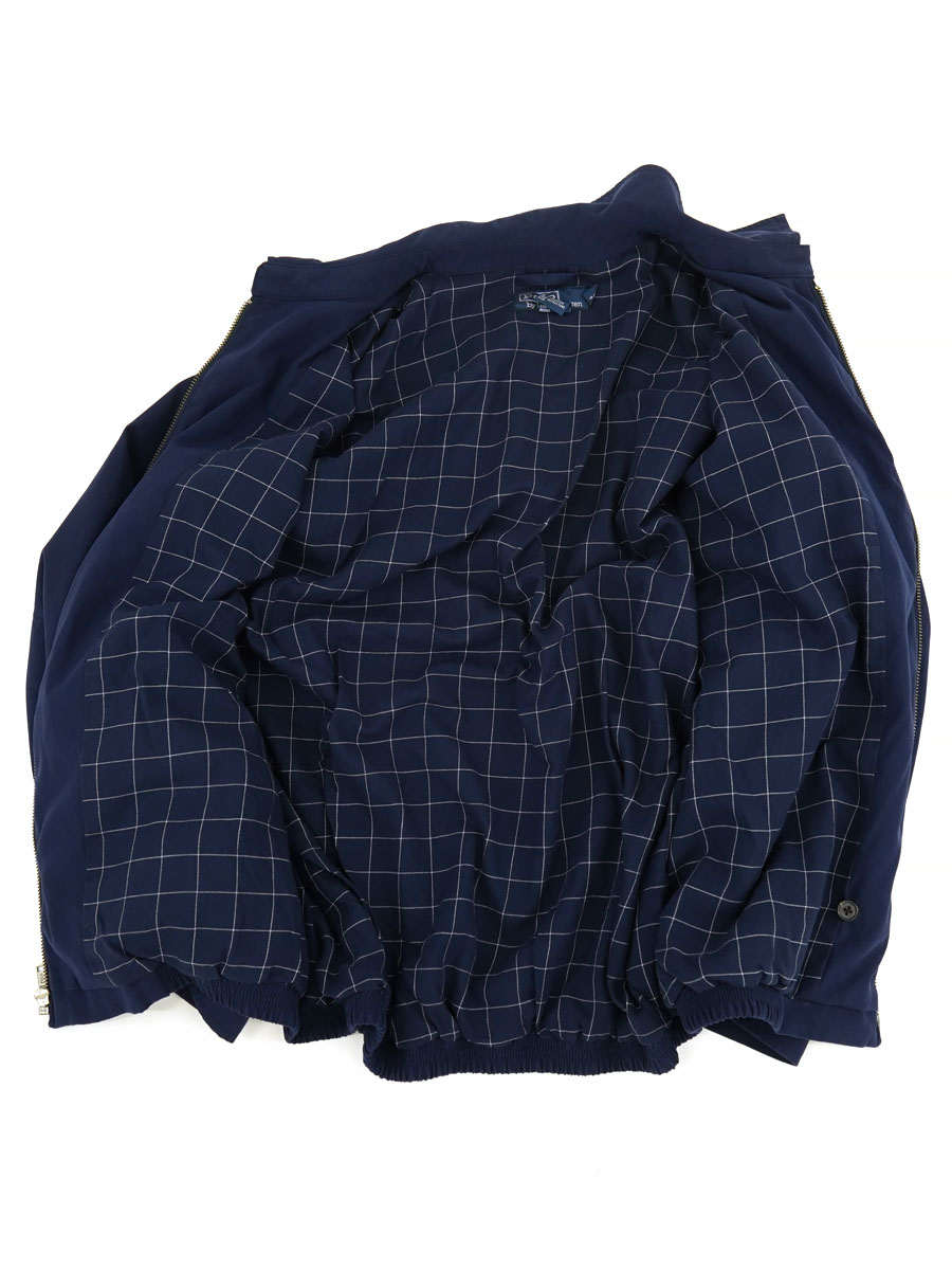 RALPH LAUREN DRIZZLER JACKET WITH WINDOWPANE CHECK NAVY (SIZE