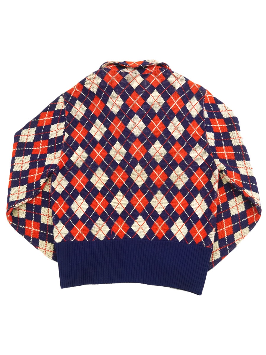 60's～ Don Loger アーガイル柄 ニットカーディガン 表記(L)