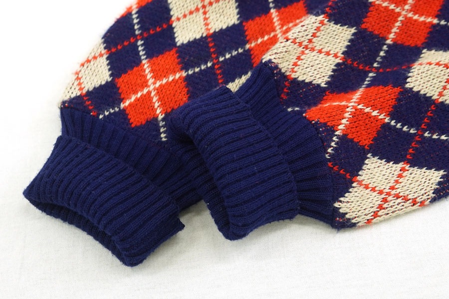 60's～ Don Loger アーガイル柄 ニットカーディガン 表記(L)