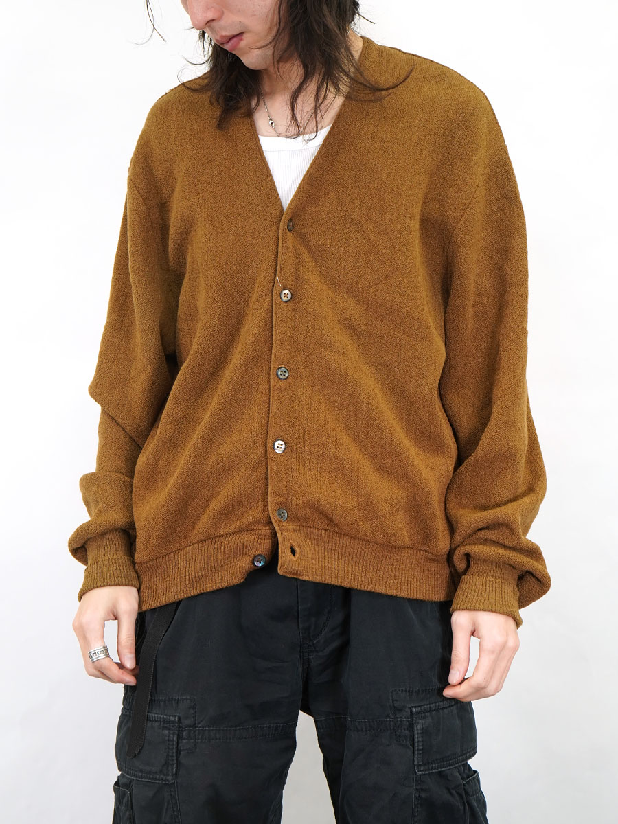 70's ROBERT BRUCE アルパカ×ウール ニットカーディガン コーヒー