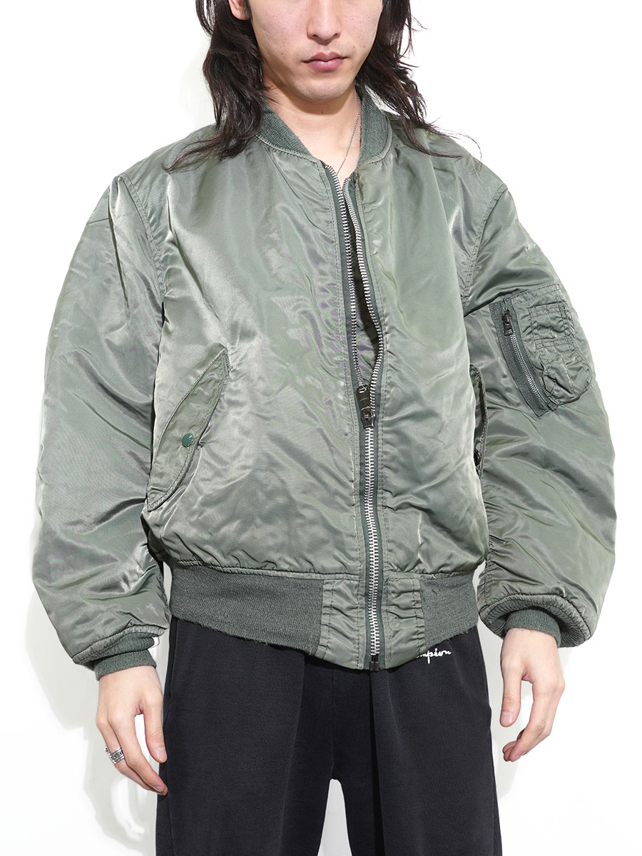 USA製 ALPHA INDUSTRIES MA-1 MIL-J-82790J フライトジャケット 表記(X