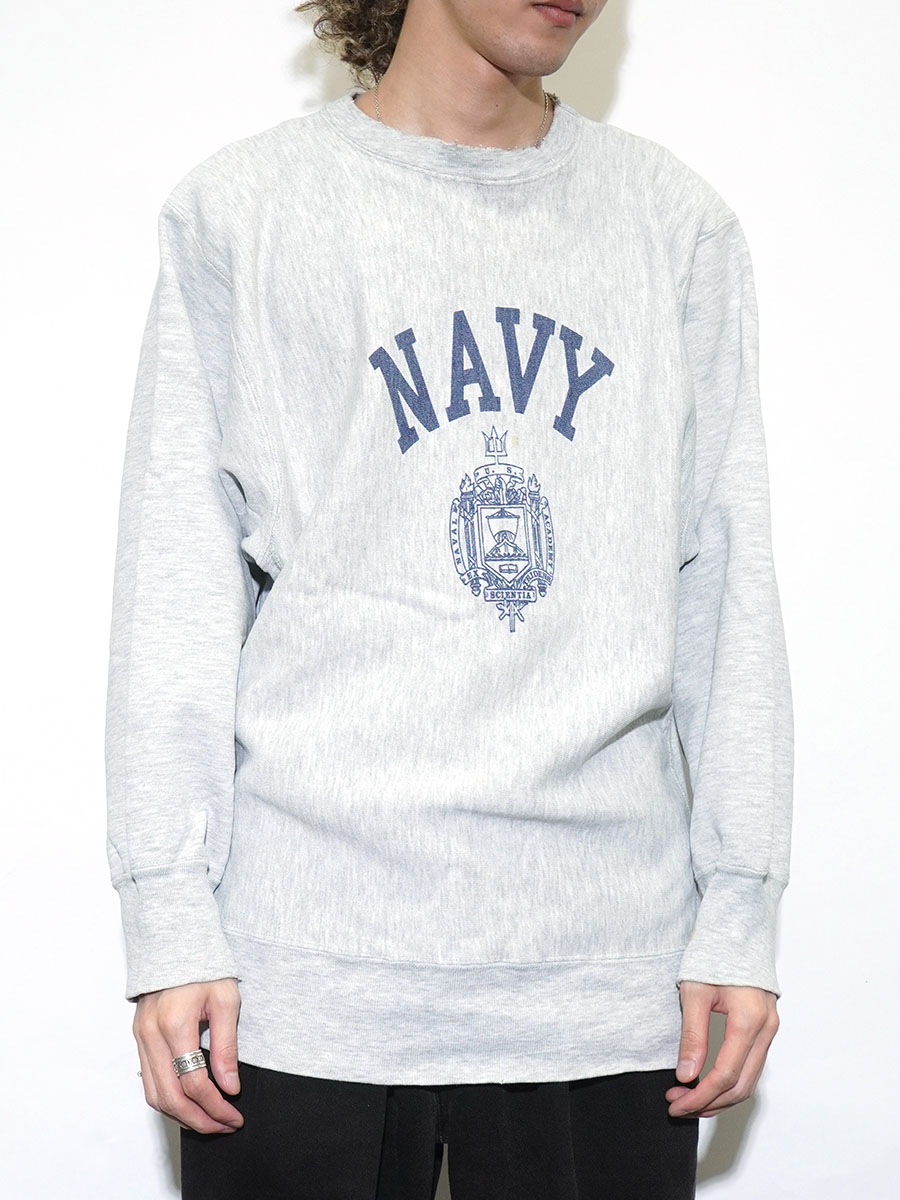 80's プリントタグ チャンピオンRW ''NAVY'' 表記(XL) USA製 | SOLD