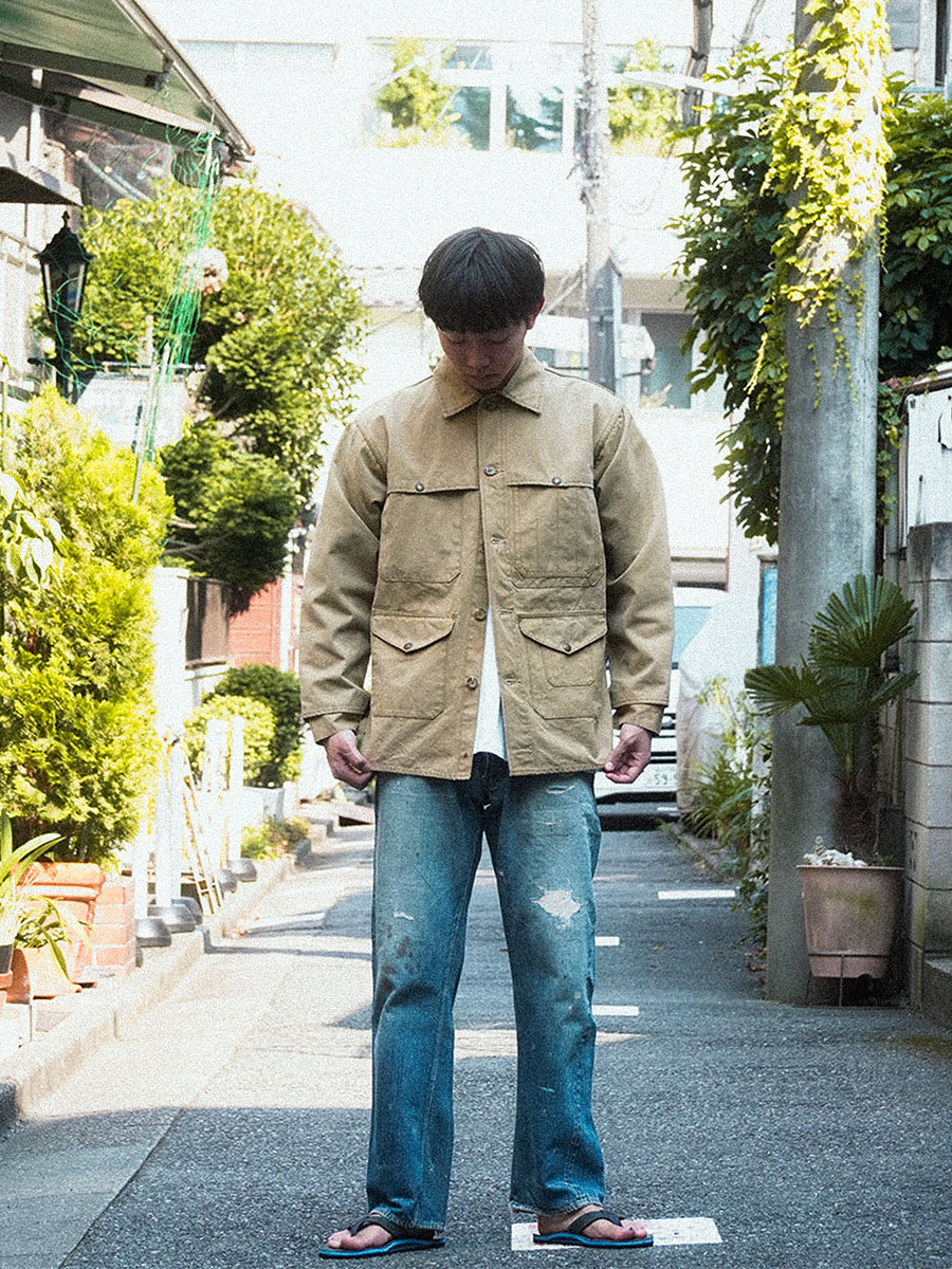 40's BLACK BEAR BRAND キャンバス ダブルマッキーノジャケット 実寸
