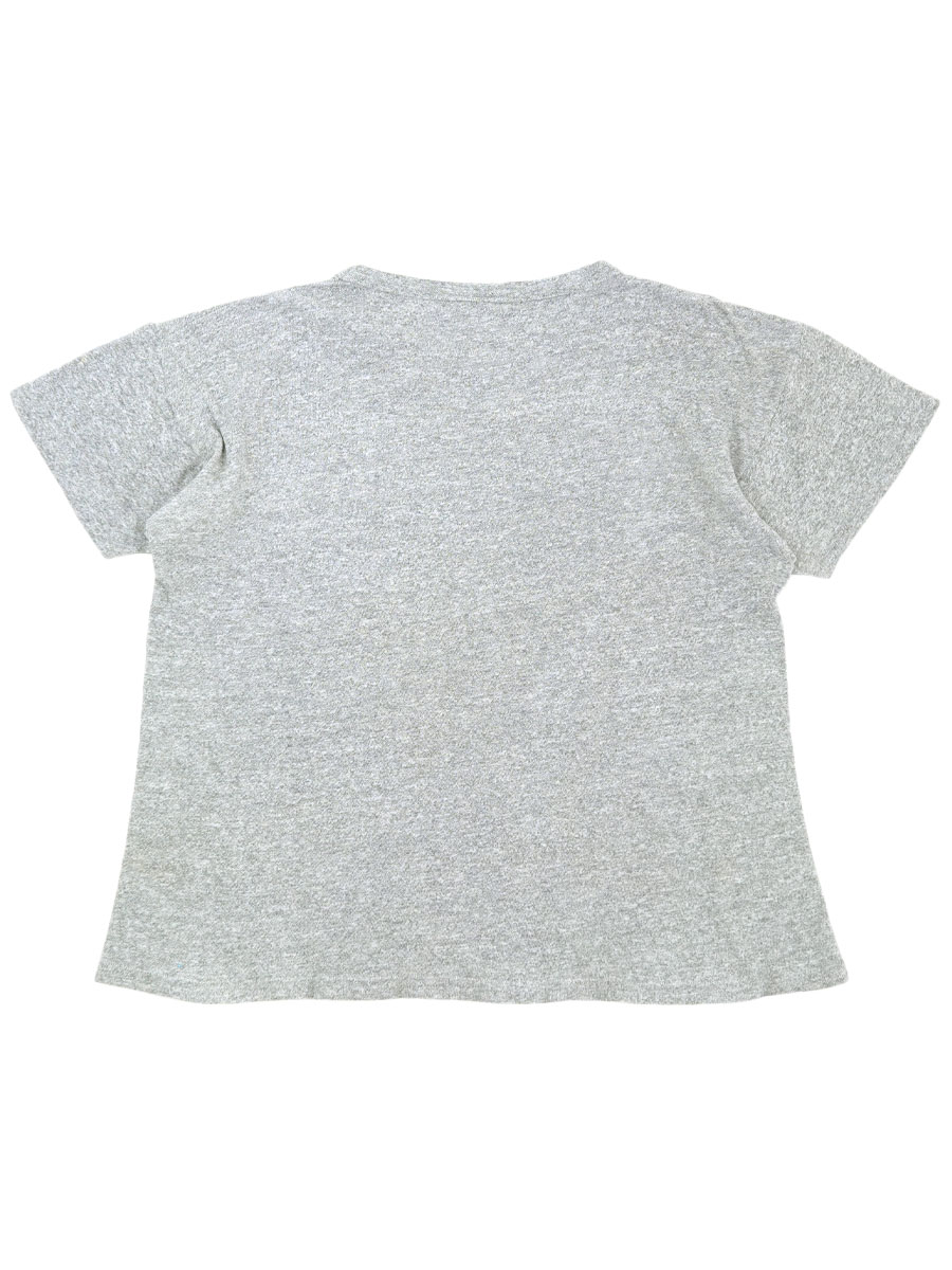 60's プロダクツタグ チャンピオン ''SPARTAN FOOTBALL C.H.S.'' 3段プリント Tシャツ 霜降りグレー 表記(L)