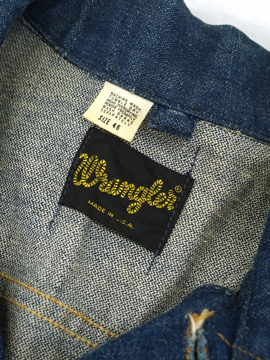 70's Wrangler 127MJ デニムジャケット 濃青 表記(46) | すべて
