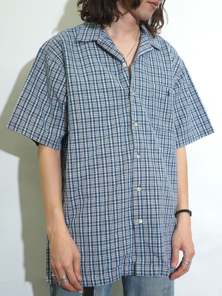 RALPH LAUREN ADAMS 100% COTTON SHORT SLEEVE LOOP COLLAR SHIRT