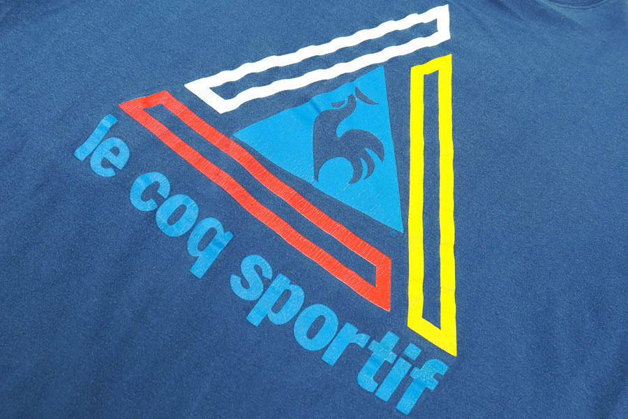 80's～ le coq sport 100%コットンTシャツ 表記(L) USA製
