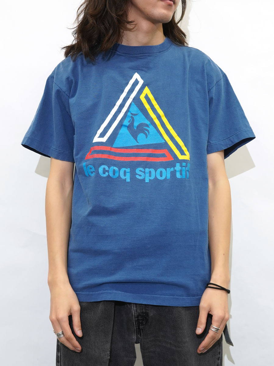 80's～ le coq sport 100%コットンTシャツ 表記(L) USA製