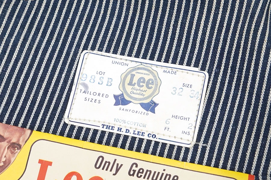 50's～ Lee 98SB ヒッコリーオーバーオール 表記(W32 L34) NOS